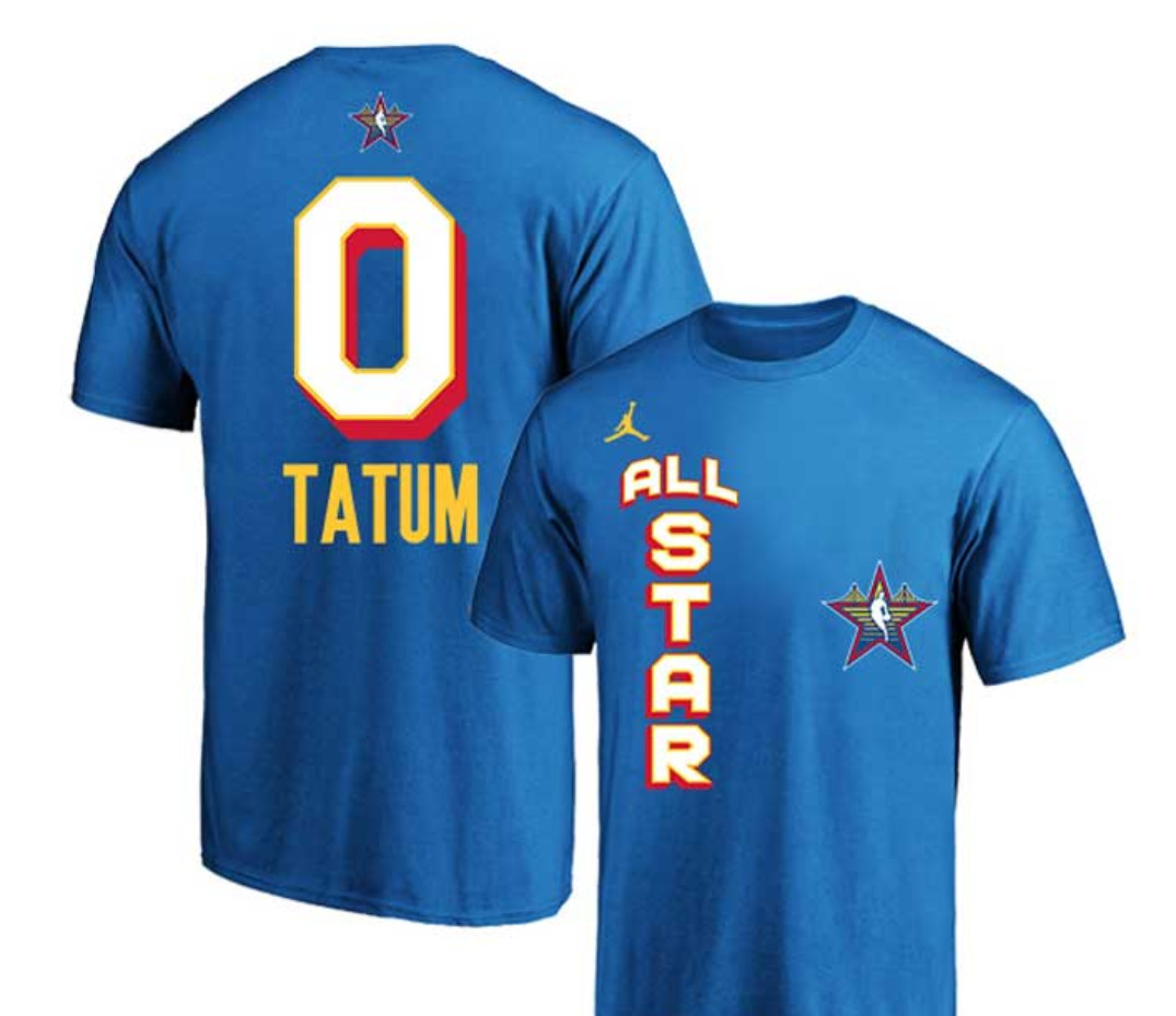 Men 2025 NBA all Star #0 Tatum blue T Shirt